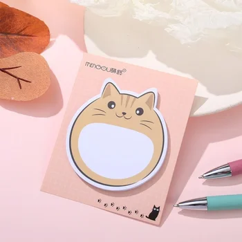 30 Листов Kawaii Chubby Cat N Times Sticky Journal Planner Милые Стикеры Memo Pad Закладки Канцелярские Принадлежности Для Офиса 3