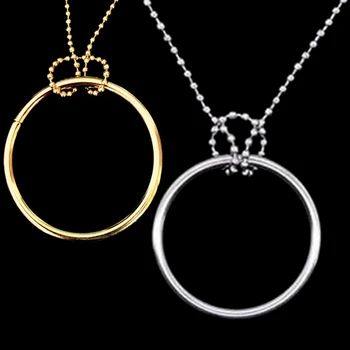 4XBD, Новая Самосвязывающаяся Кольцевая Цепочка Крупным планом, серебряное кольцо-трюк, Подарок для детей