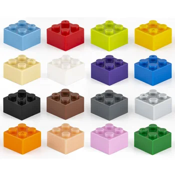 500шт толстых фигурок размером 2x2 точки, строительные блоки для сборки конструкций, совместимые с 3003 развивающими игрушками для детей 0