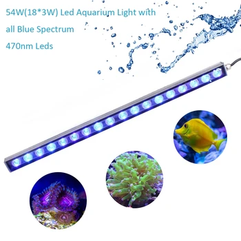 54 Вт Светодиодный Аквариумный Свет Reef Light Длиной 55 см Коралловый Свет Разработан с Цветовым Соотношением для Аквариума с Коралловыми Рифами для Рыб