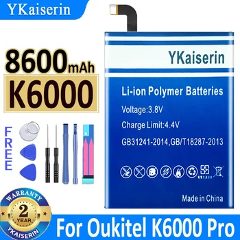 8600 мАч YKaiserin Аккумулятор K6000 Для Oukitel K6000 Pro K6000Pro Новый Bateria + Трек-код