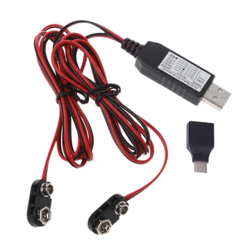 9-Вольтовые батарейки от адаптера USB/ Type C Источник питания для микрофона мультиметра