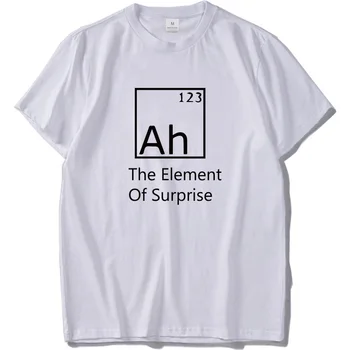 Ah Футболка Мужская The Element Of Surprise Chemistry Рубашки Из Чистого Хлопка Простая Футболка Sweet Geek Европейского Размера Slim Fit Уличная Одежда 1