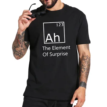 Ah Футболка Мужская The Element Of Surprise Chemistry Рубашки Из Чистого Хлопка Простая Футболка Sweet Geek Европейского Размера Slim Fit Уличная Одежда 2
