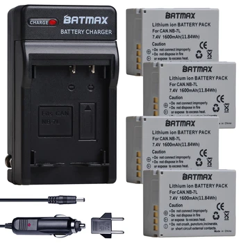 Batmax NB-7L NB7L NB 7L 7L Аккумулятор + Цифровое Настенное Зарядное Устройство для Canon PowerShot G10 G11 G12 SX30IS