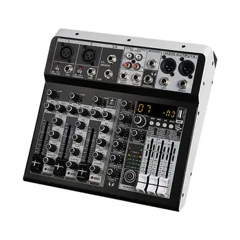 DJ аудиомикшер Sound Mixer Профессиональный DSP-процессор 2 монофонических входа 2 стереовхода Звуковая микшерная плата для DJ студийных игр