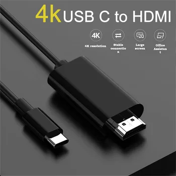 DteeDck USB C-HDMI-Совместимый Кабель 4K при частоте 30 Гц Type C-HDMI Адаптер для подключения телефона к телевизору для MacBook Pro/Air iPad Galaxy Surface