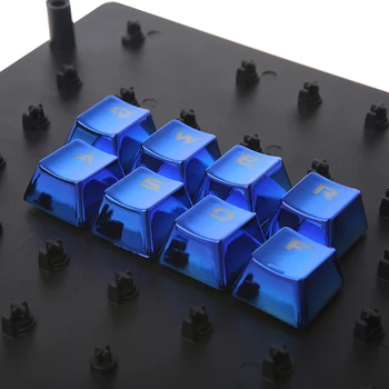 F3KE 12 клавишных колпачков с металлическим покрытием PBT Набор клавишных колпачков для механической клавиатуры своими руками со съемником