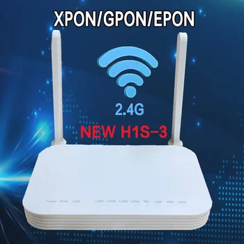H1S-3 GPON EPON XPON 1GE + 3FE + 1POTS + 2.4GWifi ONU ONT английская прошивка ac 2 антенны маршрутизатор ont модем