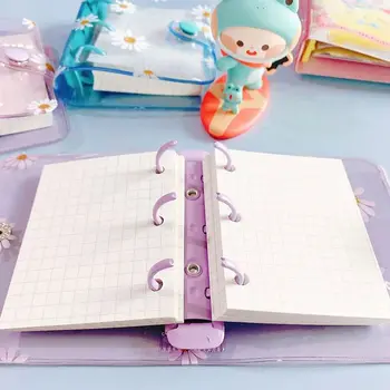 Kawaii Cute Mini Daisy Блокноты с отрывными листами, журнал для заметок, сделай САМ, переплет на 3 кольца, Ручная бумага, блокнот для заметок, органайзер, школьный дневник 2