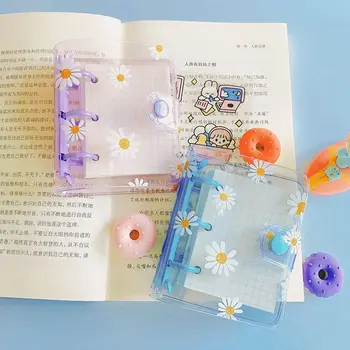 Kawaii Cute Mini Daisy Блокноты с отрывными листами, журнал для заметок, сделай САМ, переплет на 3 кольца, Ручная бумага, блокнот для заметок, органайзер, школьный дневник 5