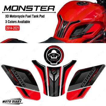 Monster 797 821 1200 Наклейка На Накладку Топливного Бака 3D Защита Газовой Крышки Наклейки Водонепроницаемые Для Ducati Monster797 821 1200 2017-2021