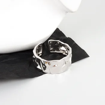 NBNB Новое модное Регулируемое кольцо для женщин, модниц, Открытое кольцо неправильной формы, женское серебро, Золотой цвет, вечерние украшения для пальцев