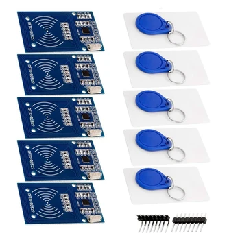 RFID-комплект RC522 со считывателем, чипом и картой 13,56 МГц SPI, совместимый с для Arduino и для Raspberry Pi 0