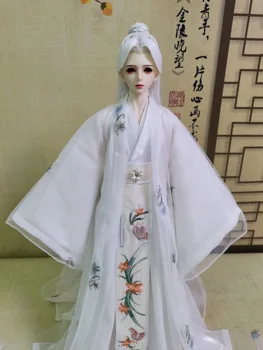 TD 68 см Одежда дяди Сие, Длинная юбка в стиле древнего костюма 73 см/70 см, белое платье для куклы 1/3 BJD 1 комплект 1