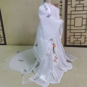 TD 68 см Одежда дяди Сие, Длинная юбка в стиле древнего костюма 73 см/70 см, белое платье для куклы 1/3 BJD 1 комплект 4