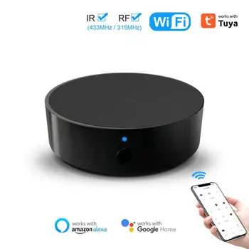 Tuya WiFi ИК-пульт дистанционного управления, умный дом Универсальный инфракрасный для кондиционера, телевизора, DVD, работа с Alexa/ главная/яндекс