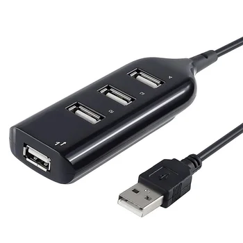 USB-концентратор 4 В 1, адаптер, док-станция USB 2.0, высокоскоростной 4-портовый разветвитель для компьютера, ПК, ноутбука, приемника для ноутбука 1