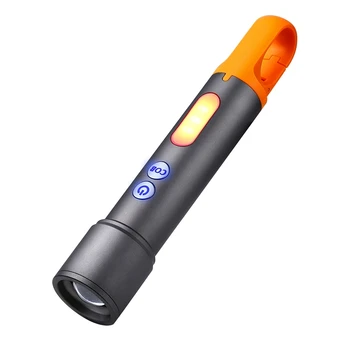USB Перезаряжаемый фонарик Масштабируемый светодиодный фонарик с боковой подсветкой COB Прожектор Факел для наружного использования Прочный Простой в установке