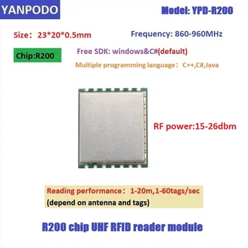 Yanpodo UHF RFID Модуль 860-960 МГц TTL UART Micro USB Interfance 1 Порт RFID Считыватель UHF Модуль Для Arduino Raspberry Встроенный 3