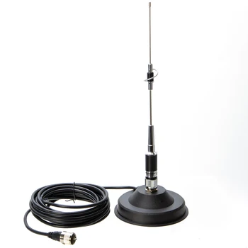 Автомобильная широкополосная коаксиальная кабельная Антенна С Большим Магнитным Монтажным основанием 144/430 MHZPL259 5 М UHF штекер, 12 см