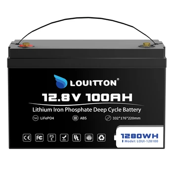 Аккумуляторная батарея LiFePO4 12V 100AH Встроенные Литий-железо-фосфатные элементы BMS Для Замены Большей части резервного источника домашнего хранения энергии