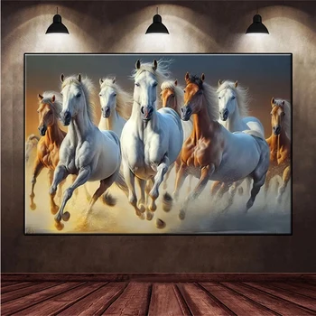 Алмазная живопись Nordic Animal Art Скаковая лошадь 5d Вышивка крестом Алмазная вышивка Мозаика Подарочная картина для домашнего декора