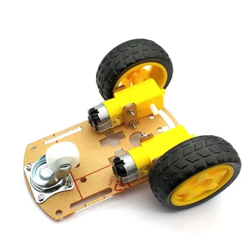 Базовый кронштейн шасси Smart Car Мини-маленький комплект для отслеживания с дистанционным управлением, двухколесный привод, трехколесные универсальные запасные части для колес