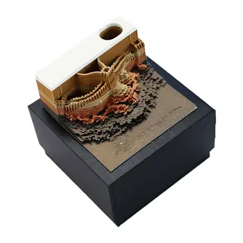 Великая Стена 3D Резьба По Бумаге Диорама Стол Для Заметок Креативный Культурный Отличный Подарок Подходящие Наклейки Для Создания Стен P2U9 4