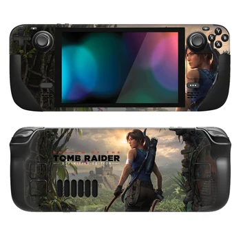 Виниловый скин в стиле Tomb Raider для консоли Steam Deck, полный комплект защитных наклеек для консоли Valve, премиум-наклейки 0