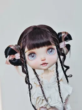 Волосы Куклы Блайт Из Домашнего Мохера Hardhead Shell Вьющиеся Волосы Бесплатная Доставка