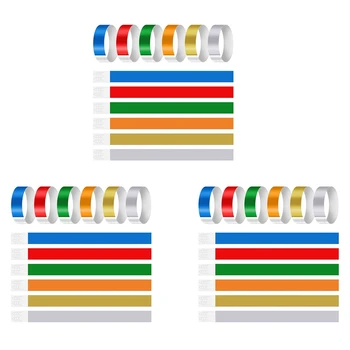 Горячие-1800 ШТ неоновых цветных браслетов для мероприятий, водонепроницаемые легкие браслеты для идентификации активности из синтетической бумаги