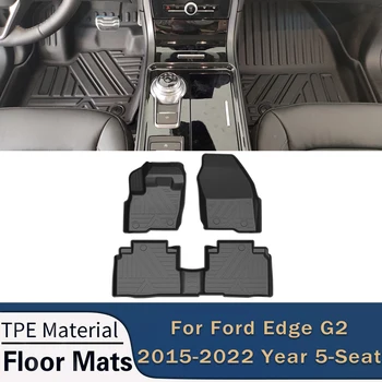 Для Ford Edge Gen2 2015-2022 5-Местные Автомобильные Коврики Для Пола Всепогодные Коврики Для Ног Из TPE Без Запаха, Водонепроницаемый Коврик Для Лотка, Аксессуары