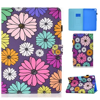 Для Samsung Galaxy Tab A7 2020 Чехол-бумажник с цветочным принтом, чехол-подставка Funda Для Galaxy Tab A7 Case SM-T500 SM-T505 Для девочек 2