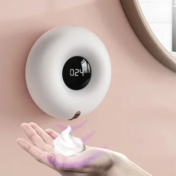 Дозатор мыла для ванной комнаты, Автоматическая Мягкая Пена, USB-аккумуляторная, Бесконтактный цифровой дисплей, Настенное крепление, Дезинфицирующее средство для рук, Инфракрасный датчик