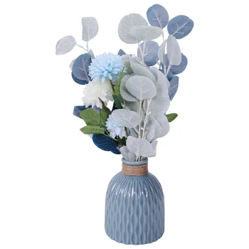 Искусственные цветы и ваза, искусственная гортензия, цветочная композиция, используемая для украшения домашнего офиса, свадебного стола