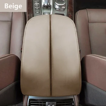 Кожаная Накладка для Подлокотника Центральной Консоли Автомобиля из Микрофибры, Защитная Накладка для BMW X5 E70 2007-2013/F15 2014 - 2018 3