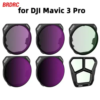 Комплект фильтров для объектива BRDRC для камеры дрона DJI Mavic 3 Pro Алюминиевая рамка UV CPL ND8/16/32/64 Аксессуар из оптического стекла с поляризатором PL
