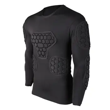 Компрессионная рубашка с подкладкой для футбола, баскетбола, пейнтбола, велоспорта, мужская компрессионная рубашка с подкладкой, защитная