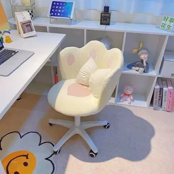 Компьютерный стул Для Макияжа в спальне, Домашний Офис, Вращающийся на 360 ° Скандинавский Стул С Поручнями На Спинке, Письменный Стол, Дизайнерская Мебель для общежития Fauteuil