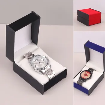 Коробка для хранения часов премиум-класса из искусственной кожи / бархата, коробка для часов на день Святого Валентина, Подарок для мужчин, женщин, унисекс, держатель для дисплея наручных часов, дорожный 0