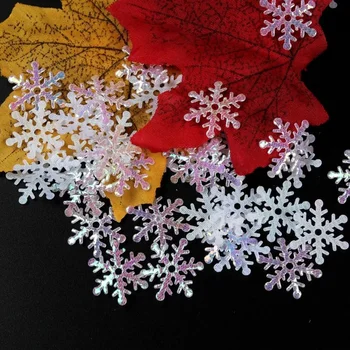 Креативные рождественские блестки в виде снежинок, Простые блестящие многоцветные Искусственные Снежинки, Романтическая свадьба, Бросание конфетти