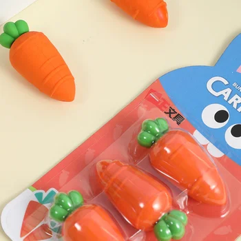Ластик Kawaii из серии Cute Little Carrot, креативные канцелярские принадлежности с героями мультфильмов, необходимые художественные принадлежности для занятий с детьми
