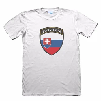 Летние мужские футболки с круглым вырезом и принтом, футболка со значком Словакии, Мужская футболка для отдыха и путешествий, изготовленная на заказ Aldult Teen Unisex 0