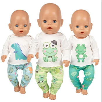 Лягушка Комплект Кукольной Одежды Подходит для 17 дюймов Для 43 см Куколки Одежда Для Новорожденных Кукол