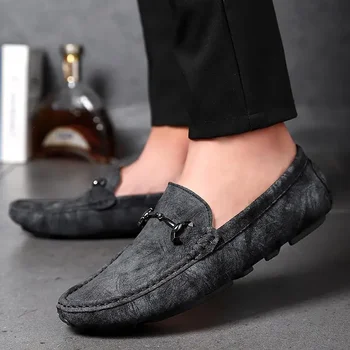 Мужская обувь для мальчиков Tods Leather Men's 2023, Осенняя новинка, повседневная кожаная обувь без застежек из мягкой кожи с мягкой подошвой