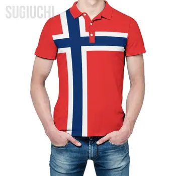 Мужская Рубашка Поло С Флагом Норвегии 3D Принтом Man Polo Модная Одежда Спортивные Костюмы С Короткими Рукавами