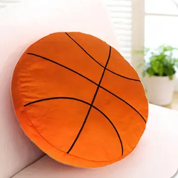 Мягкая диванная подушка в форме баскетбольного футбольного мяча для регби, Плюшевая подушка для общения, Пушистая подушка для стула для дома