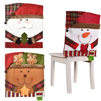 Набор рождественских декоративных стульев, Набор табуреток, Новый чехол для игрушечного стула, Декоративное украшение, Предметы интерьера 4
