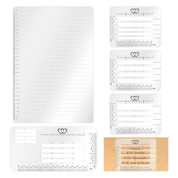 Набор шаблонов для нанесения надписей на журналы и конверты, шаблоны для рисования адресной строки для нанесения надписей на картоне